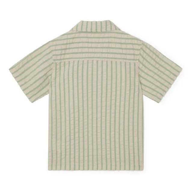 Chemise Rayée Seersucker | Vert
