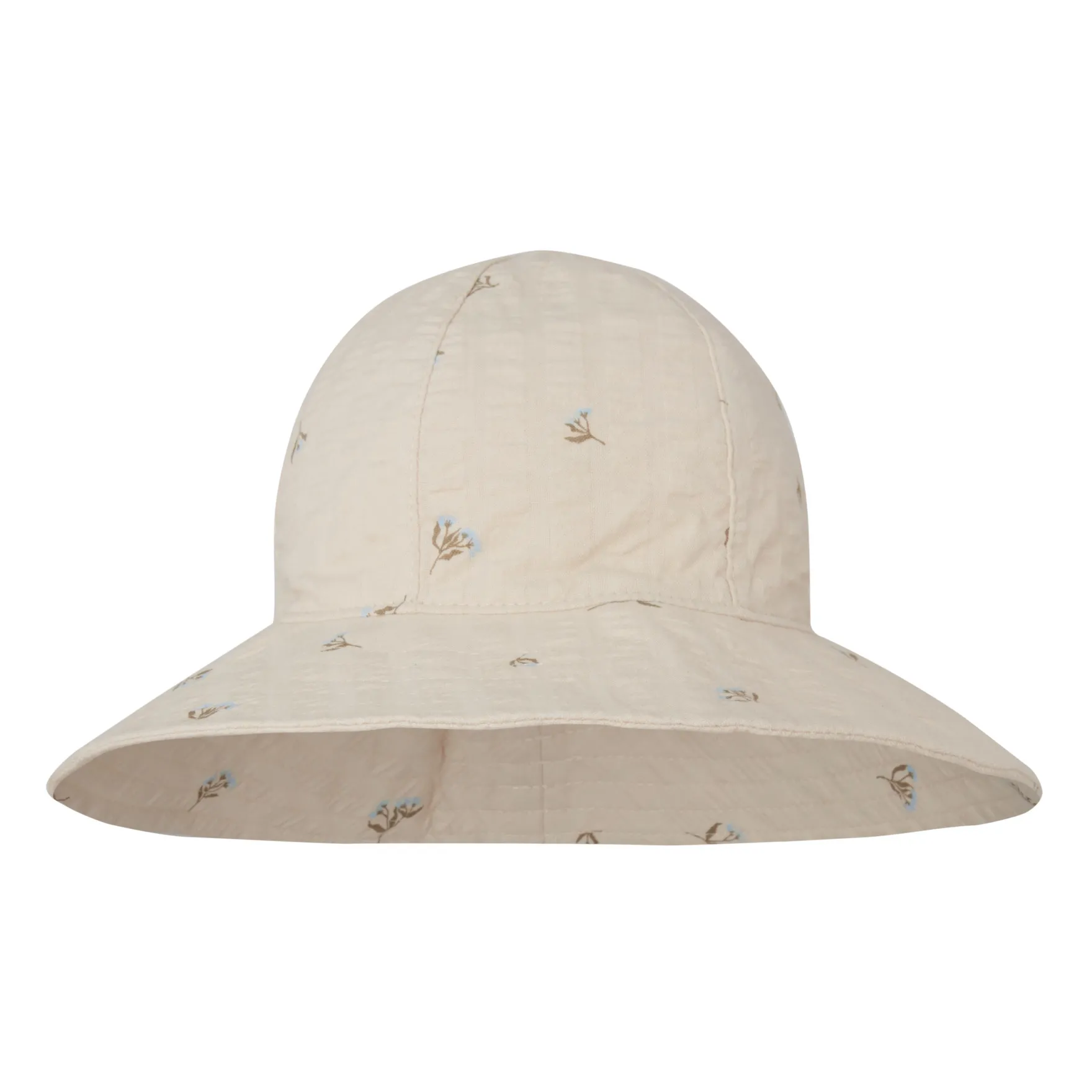 Garbo&Friends Ecru Seersucker Floral Hat