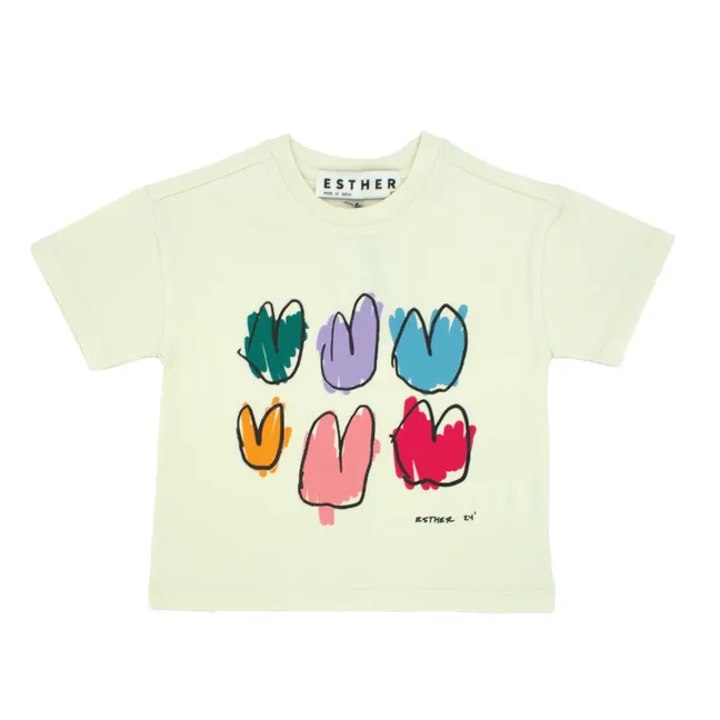 Hearts Organic Cotton T-shirt | Beige