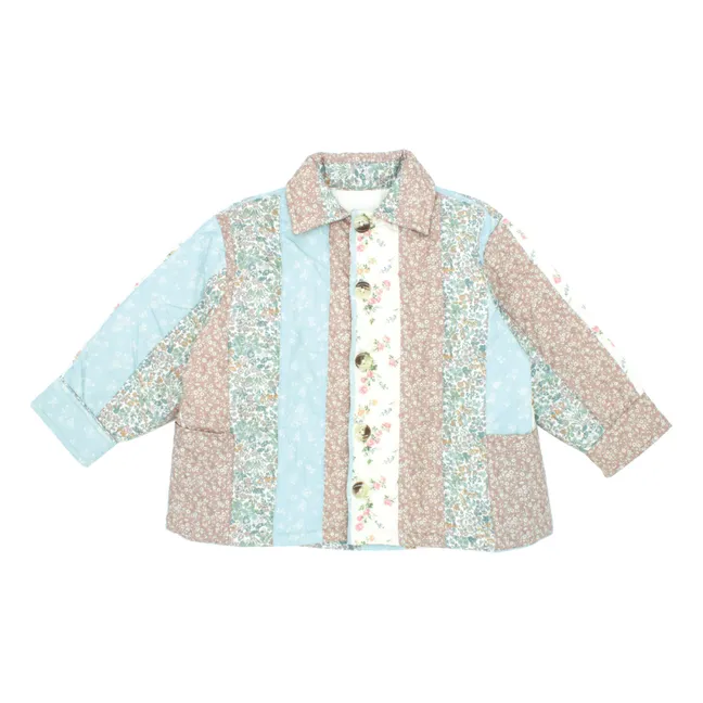 Cardi Chore Patchwork Recycled Fibre Jacket | Green