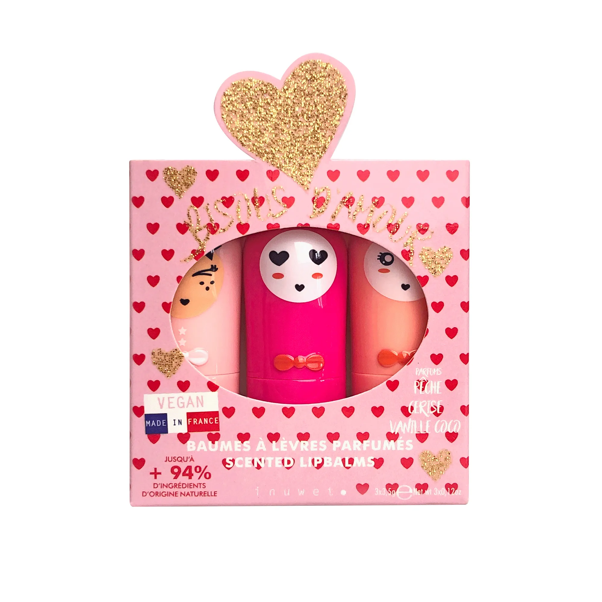 Inuwet Untinted Ultra Red Lip Balm Trio
