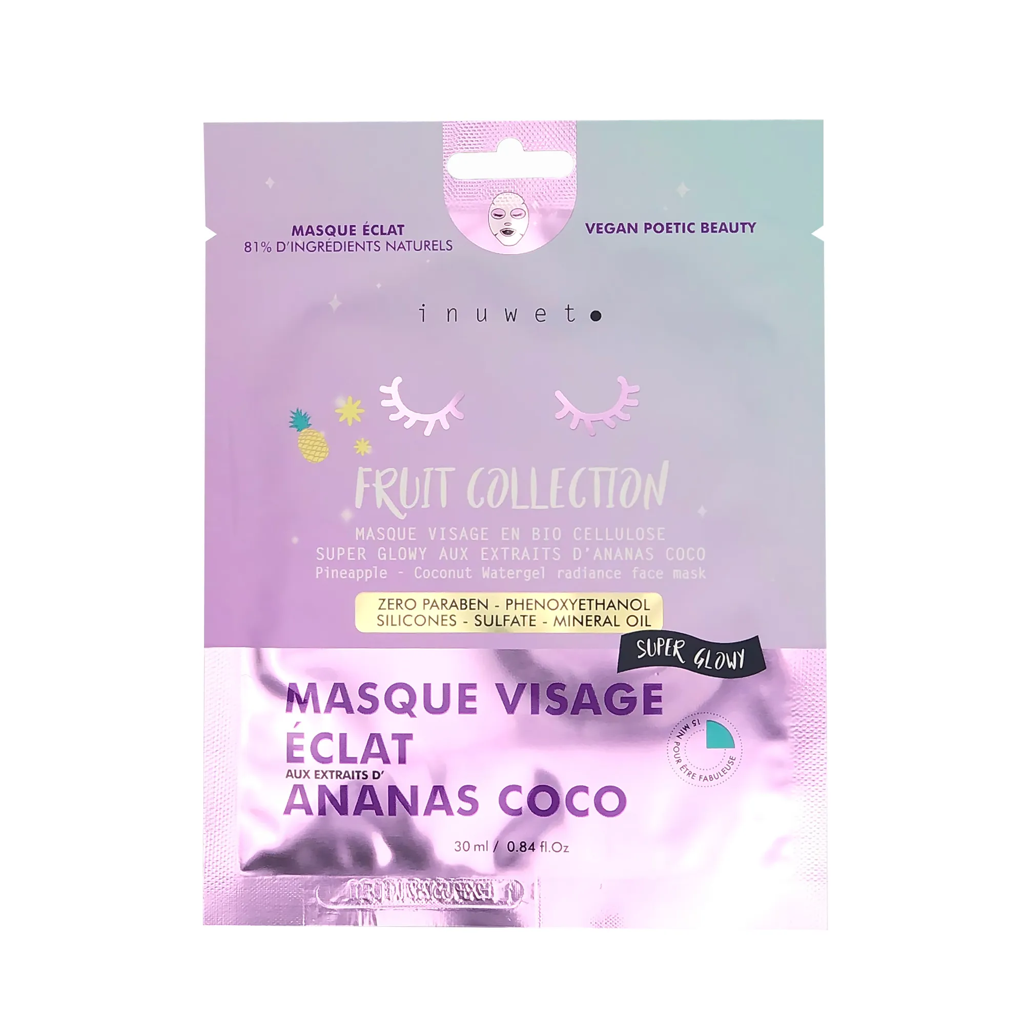 Inuwet Untinted Pineapple Coconut Radiance Face Mask