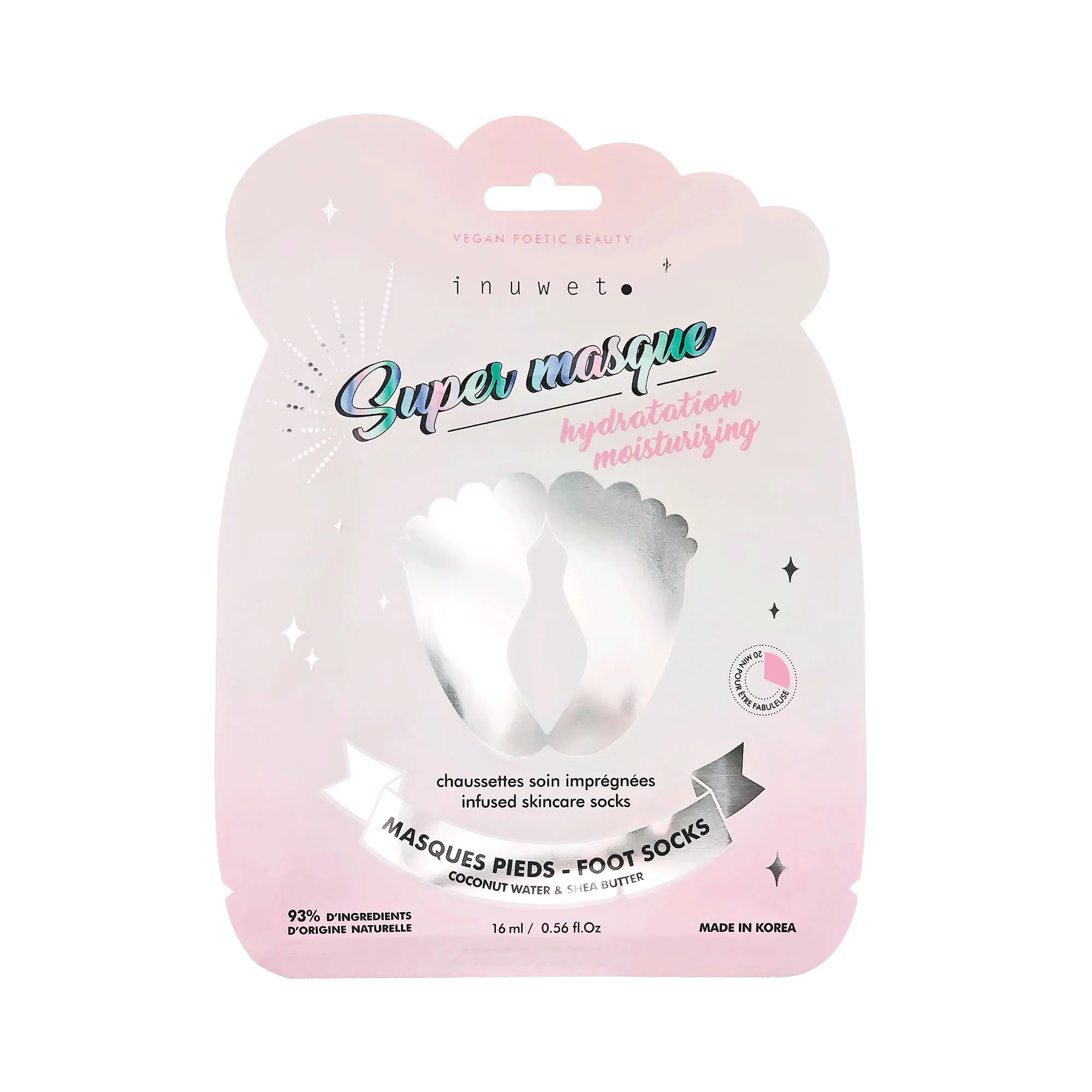 Inuwet Untinted Moisturizing Foot Mask