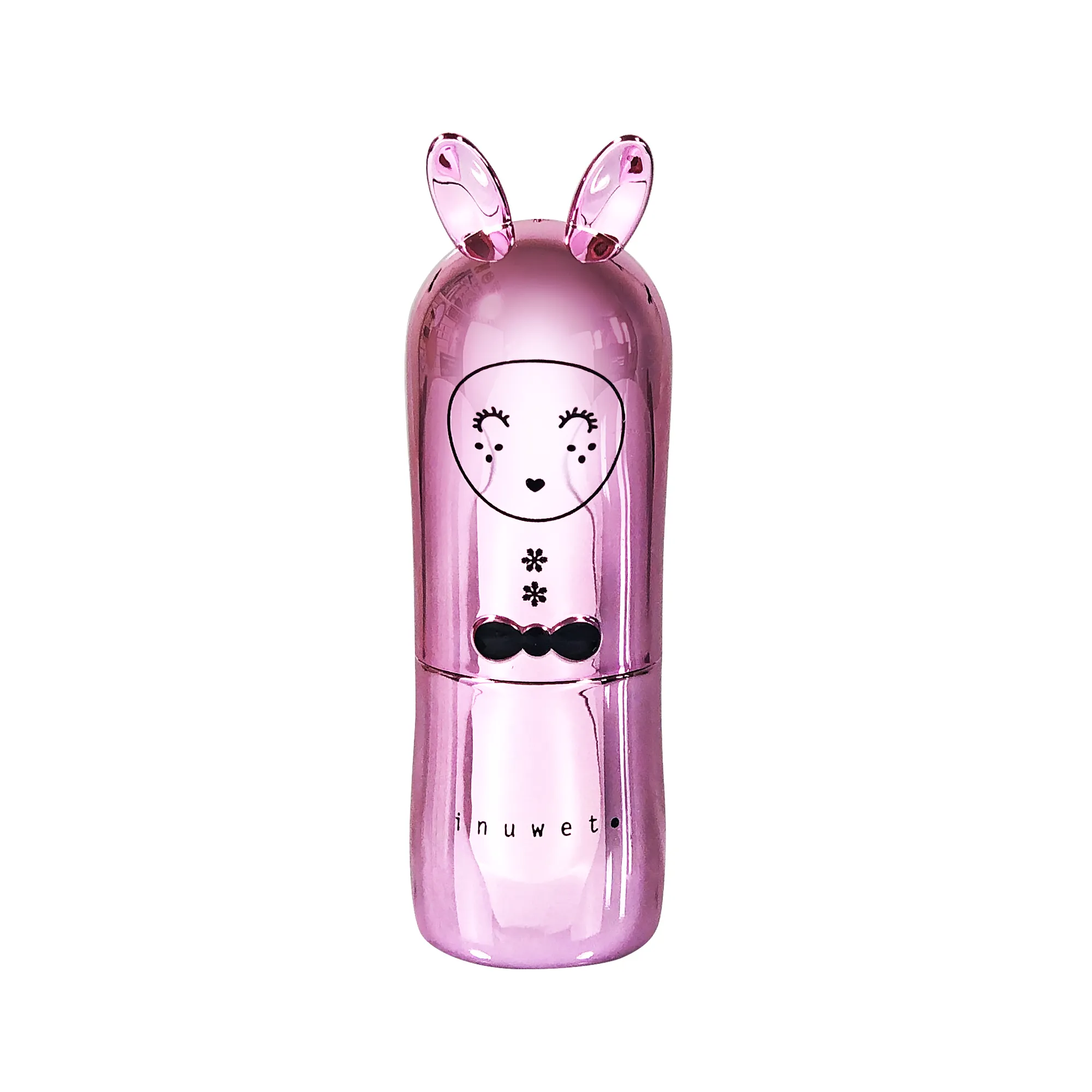 Inuwet Pink Metal Rabbit Lip Balm - Raspberry Sorbet