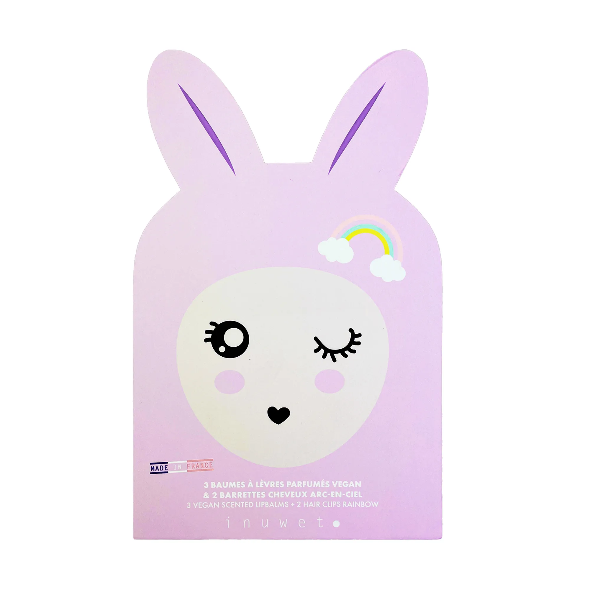 Caja regalo Paper Bunny - Bálsamos labiales y pasadores- Imagen del producto n°0