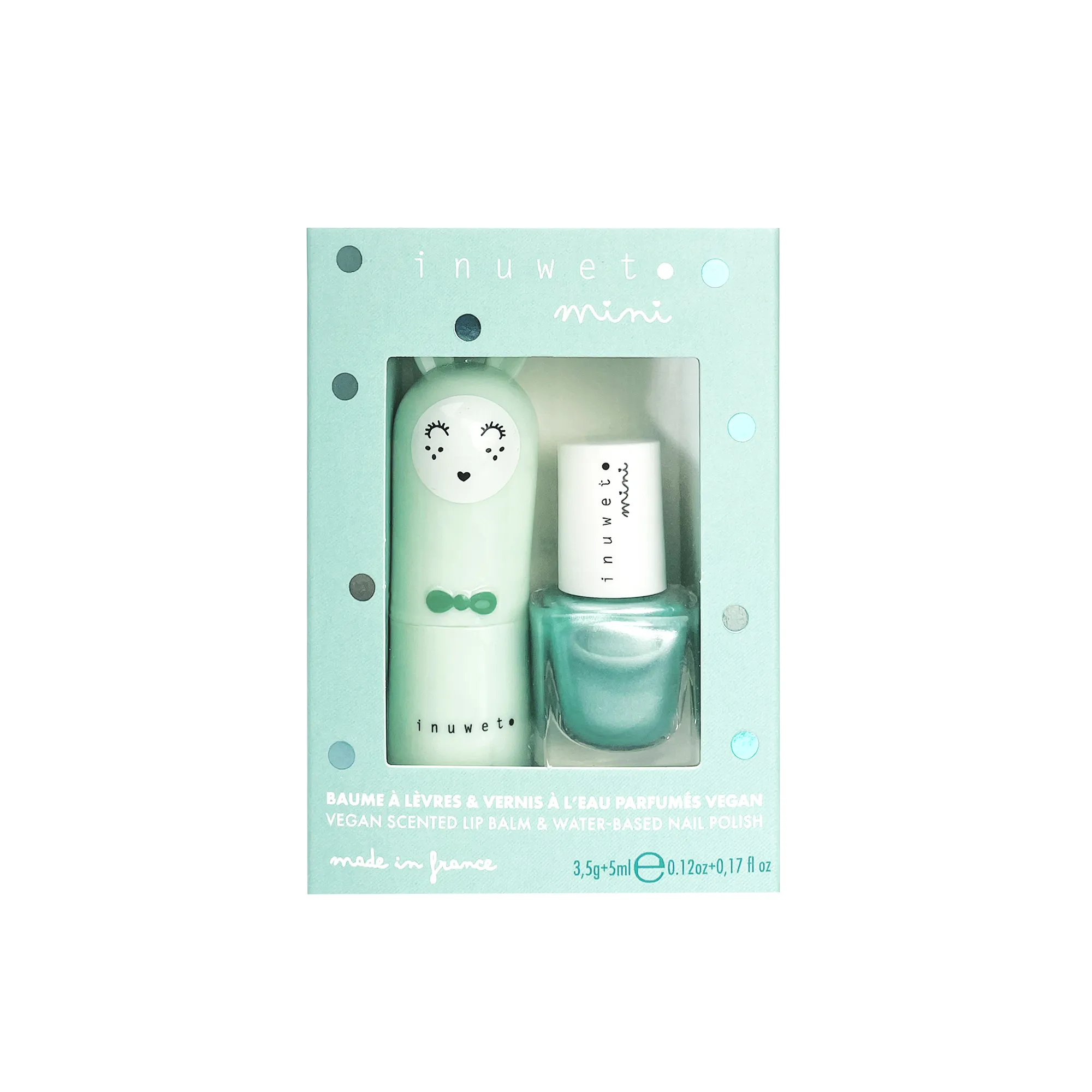 Inuwet Blue Nail Polish And Lip Balm Duo Set