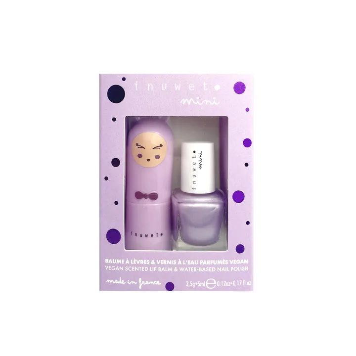 Inuwet Duo - Lip Balm/Nail Polish - Violet/Marshmallow Inuwet Duo - Lip Balm/Nail Polish - Violet/Marshmallow