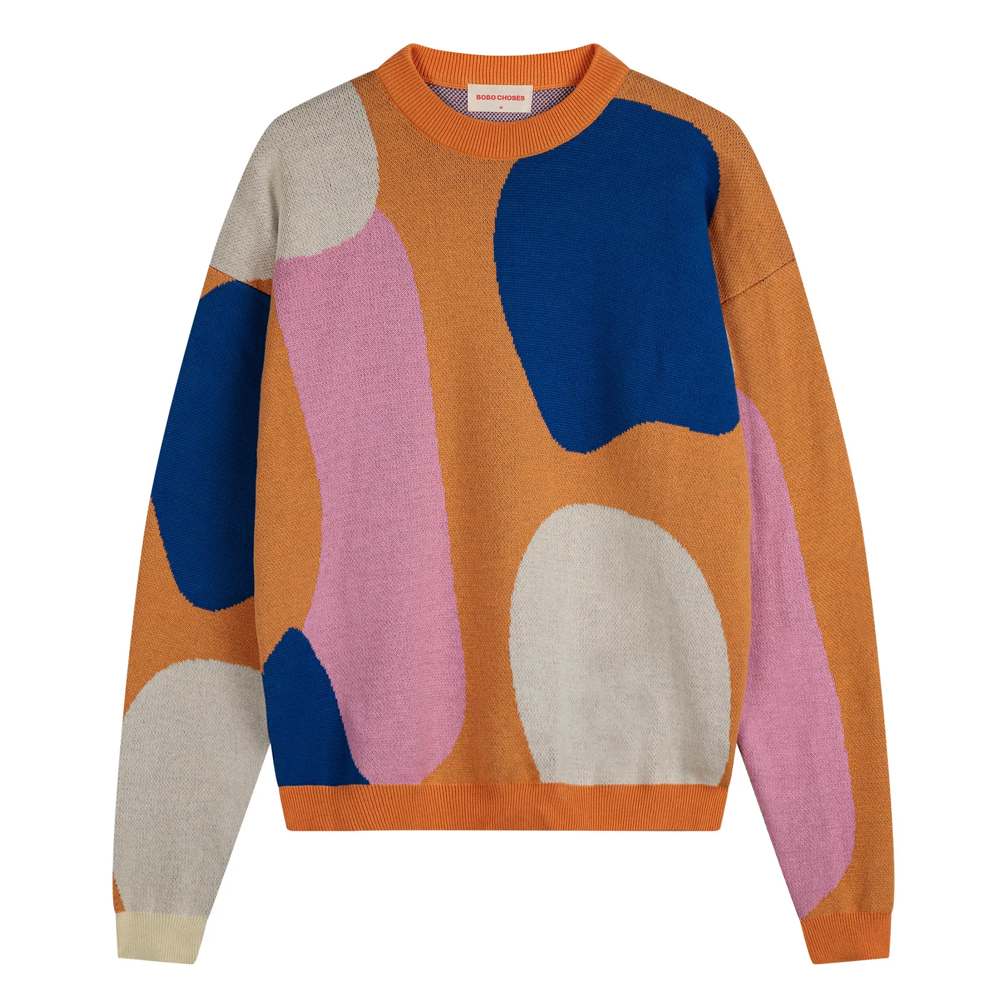Bobo Choses Women's Orange Jacquard Patch Sweater - Collection