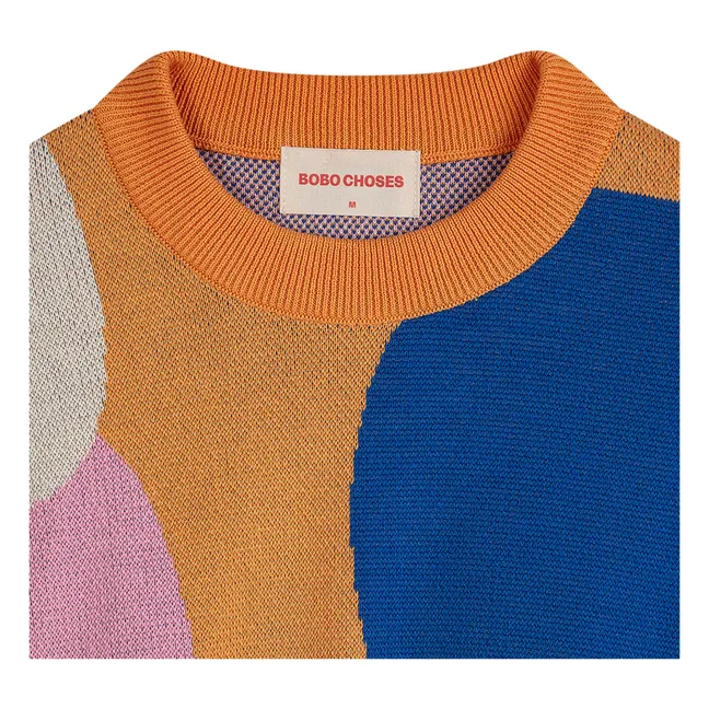 Jacquard Patch Pullover - Damenkollektion  | Orange
