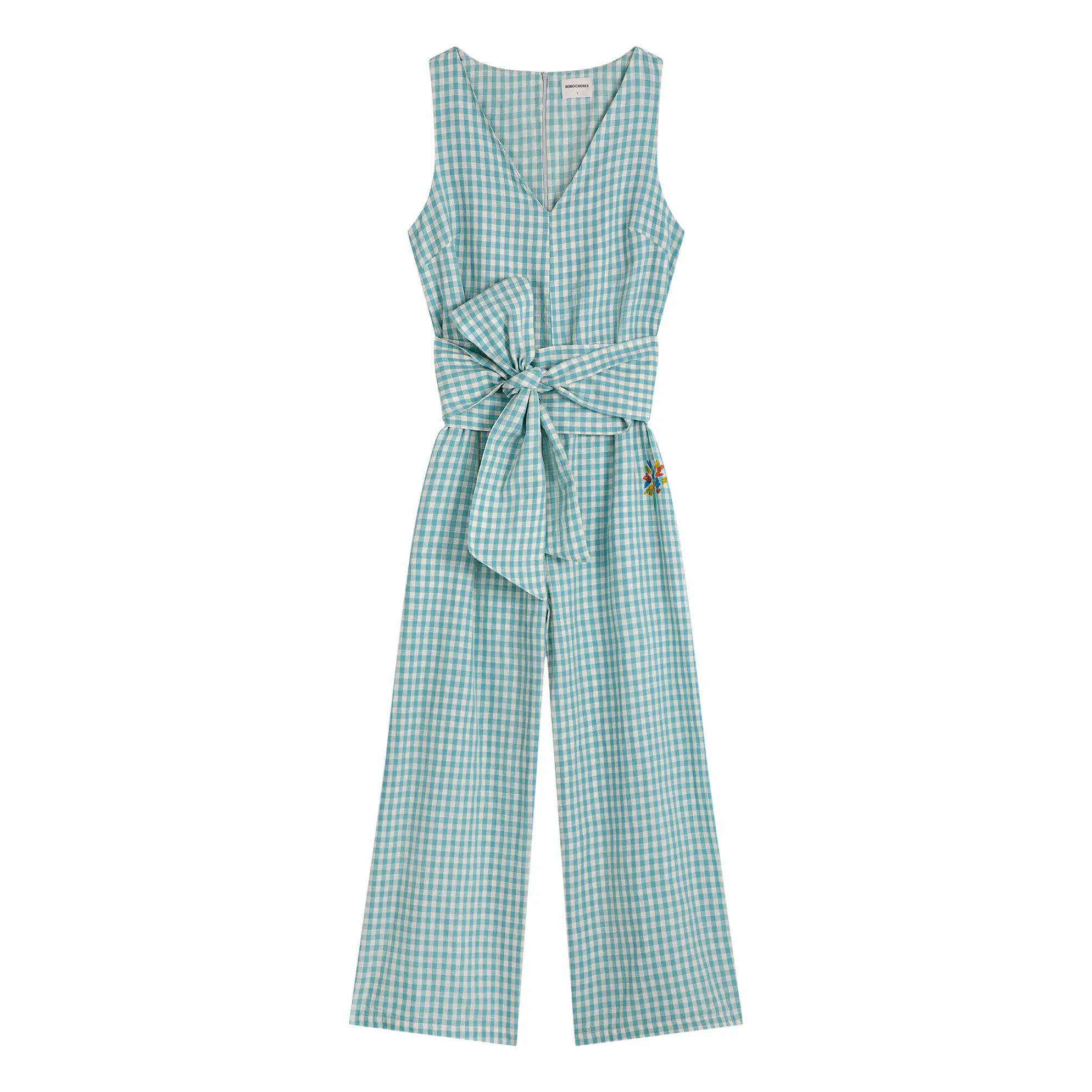 Bobo Choses Women's Turquoise Vichy Belted Jumpsuit - Collection