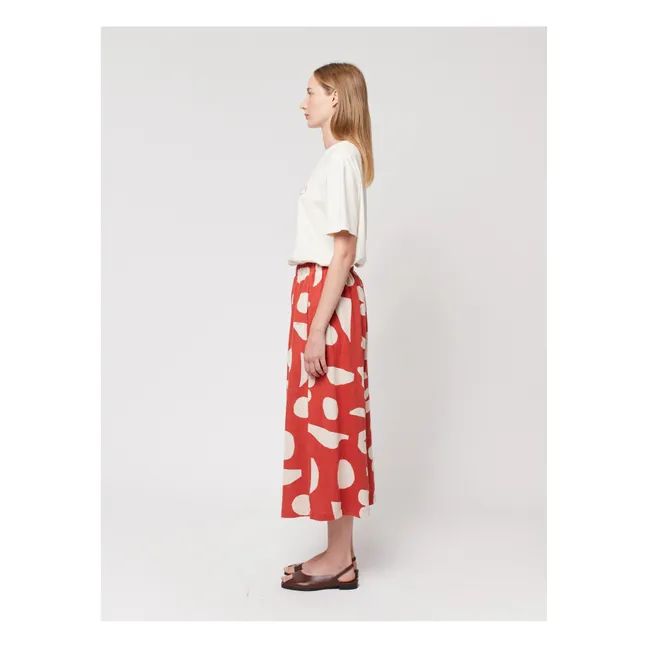 Summer Landscape Culotte-Skirt - Women's collection  | Red