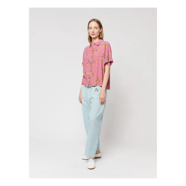Loose Vichy Trousers - Women's collection  | Turquoise