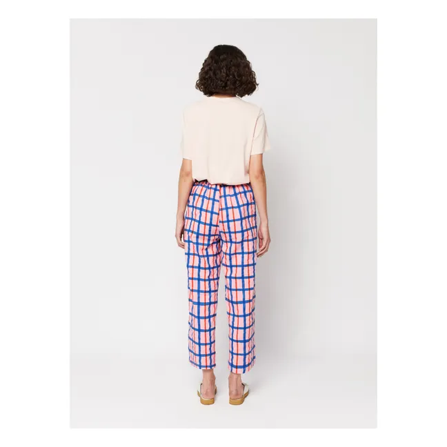 Pantalones Carreaux de algodón y lino - Colección Mujer  | Rosa