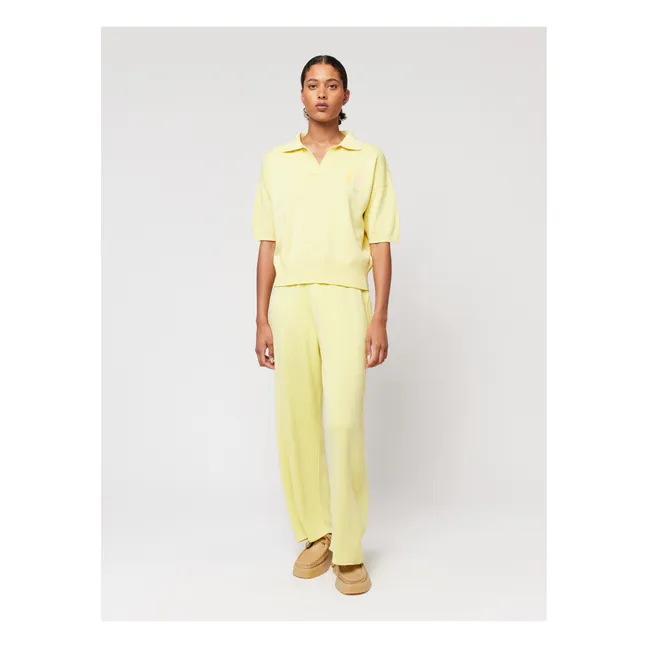 Pullover mit Polokragen aus Bio-Baumwolle - Damenkollektion  | Gelb