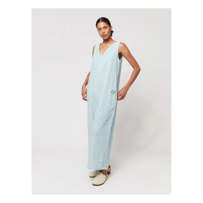 Vichy Belted Jumpsuit - Women's collection  | Turquoise