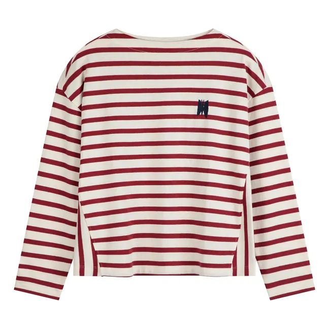 T-Shirt Loose Stripes - Damenkollektion  | Seidenfarben