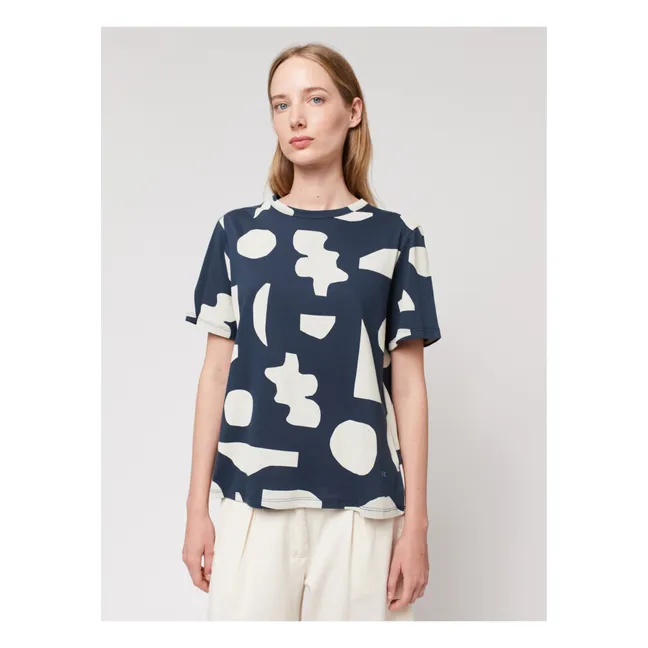 Camiseta Landscape de algodón orgánico - Colección Mujer | Azul Noche