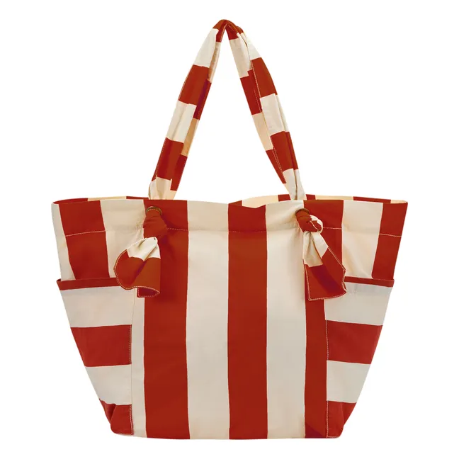 Tote Bag Stripes - Colección Femenina  | Rojo ladrillo