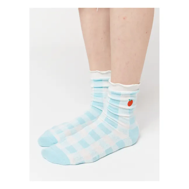 2er-Set Vichy-Socken - Damenkollektion  | Blassrosa