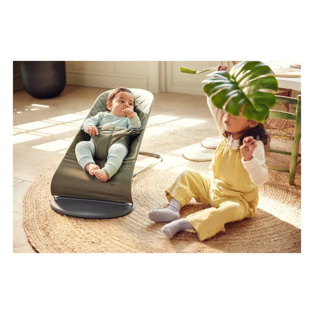Transat Bliss en coton matelassé | Vert foncé