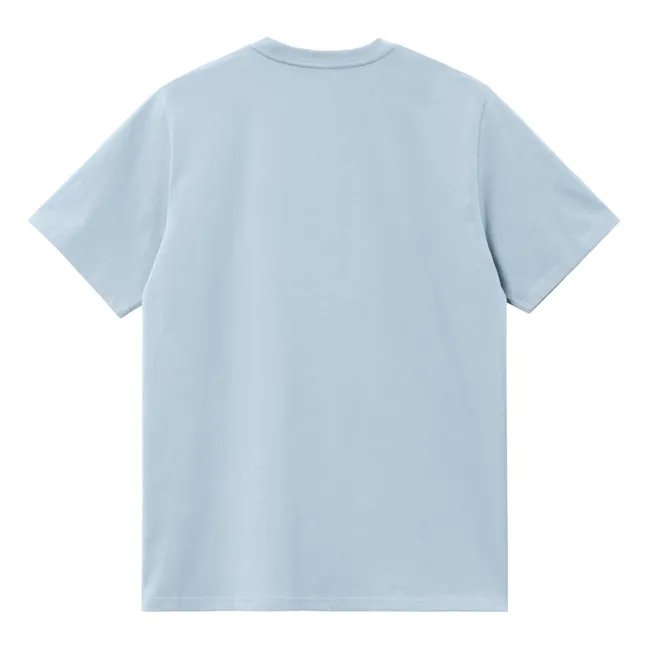 Camiseta American Script Algodón orgánico | Azul Cielo