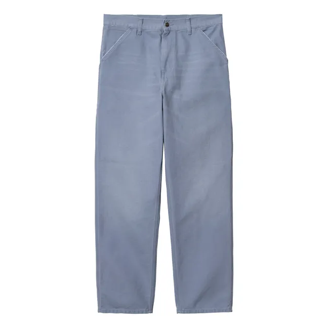 Pantalon Single Knee Coton Bio | Bleu gris