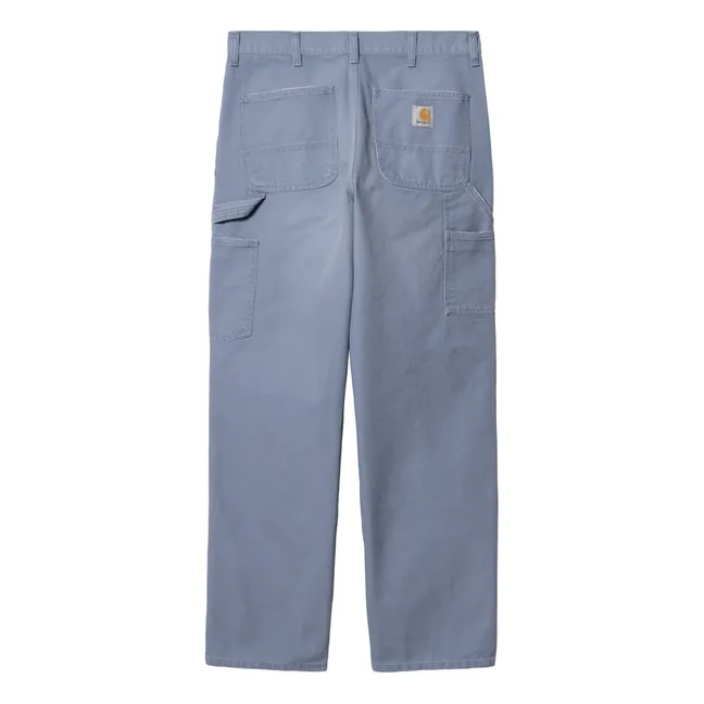 Pantalones de algodón orgánico a la rodilla | Azul Gris