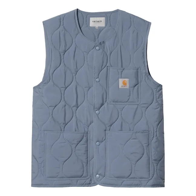 Skyton Sleeveless Quilted Jacket | Grey blue