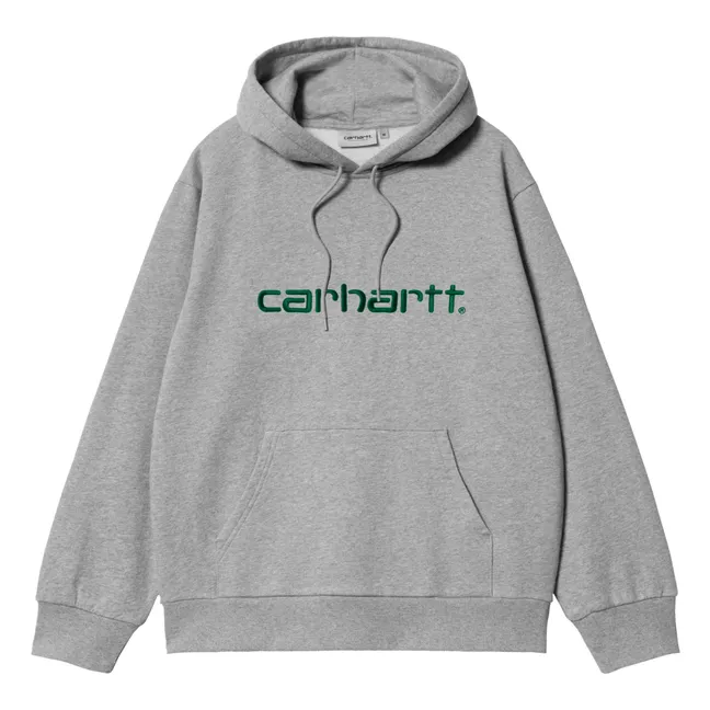 Carhartt Logo Hoodie | Grau Meliert