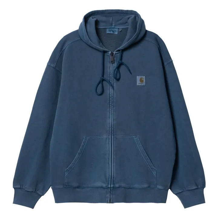Hoodie Zippé Nelson  | Bleu indigo- Image produit n°0
