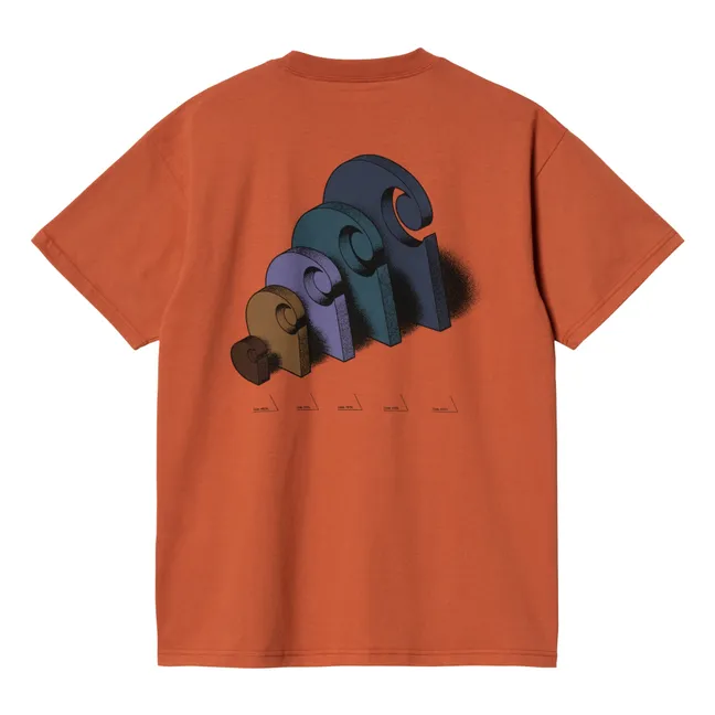 Camiseta de algodón ecológico Diagram C | Naranja