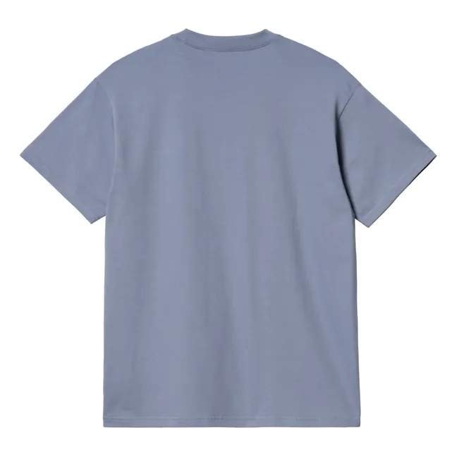 Diagram Script organic cotton T-shirt | Grey blue