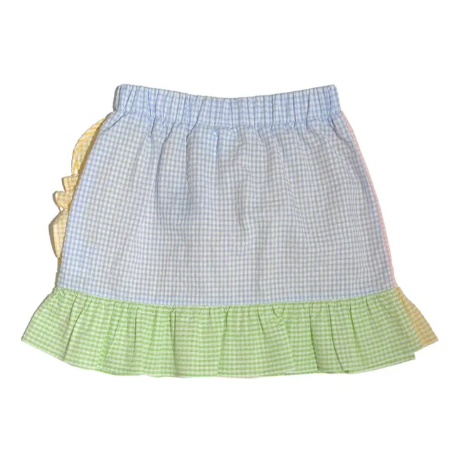 Patchwork Gingham Skirt | Green