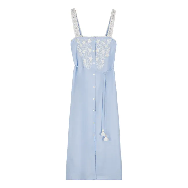 Guanareva organic cotton dress - Women's collection | Light blue