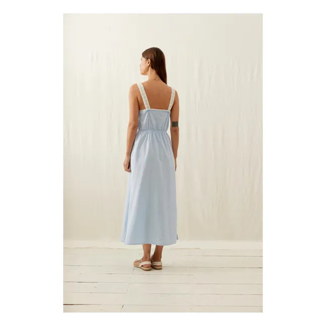 Guanareva organic cotton dress - Women's collection | Light blue