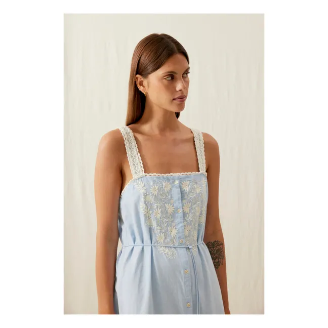 Kleid Guanareva Bio-Baumwolle - Damenkollektion | Hellblau