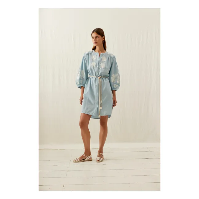 Robe Nilou Coton et Lin - Collection Femme | Bleu
