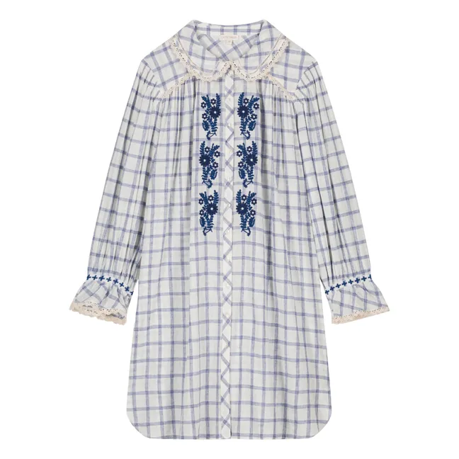Nilan Dress - Organic cotton and linen - Women's collection | Blue