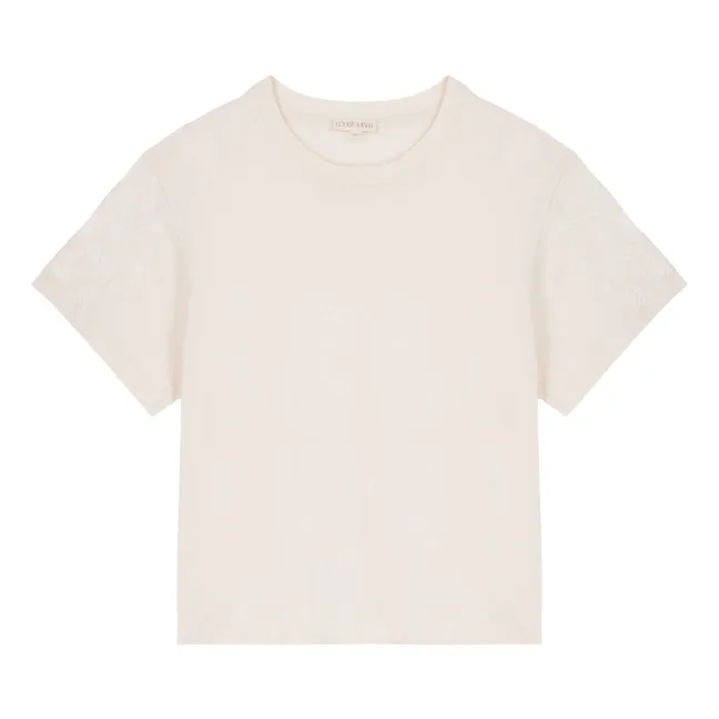 Camiseta Laurie de algodón orgánico - Colección Mujer | Crema