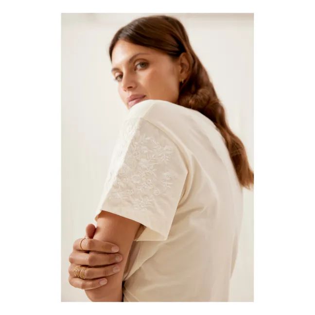 T-shirt in cotone organico Laurie - Collezione Donna | Crema