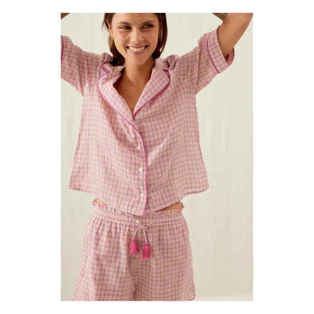 Pijama de algodón ecológico Louizala - Colección Mujer | Rosa