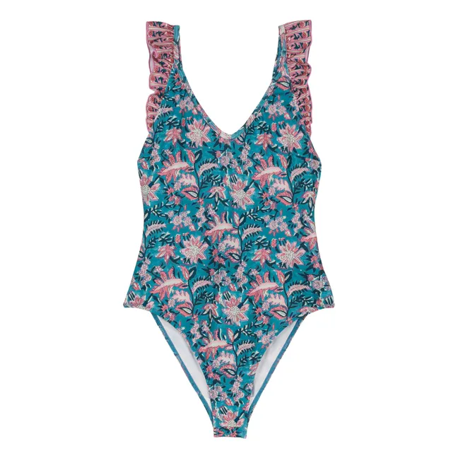 Reva Recycled Fiber 1-Piece Swimsuit - Women's Collection | Peacock blue