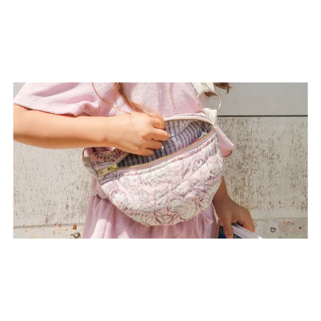 Gaby Garden Organic Cotton Quilted Fanny Pack - Women's Collection | Pink