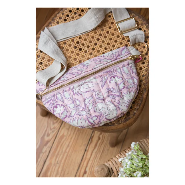 Gaby Garden Organic Cotton Quilted Fanny Pack - Women's Collection | Pink