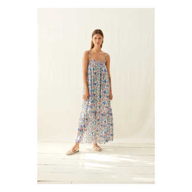 Kleid Marcelina Meadow Bio-Baumwolle - Damenkollektion | Blau