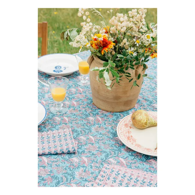 Tischdecke Carla aus Bio-Baumwolle | Blau