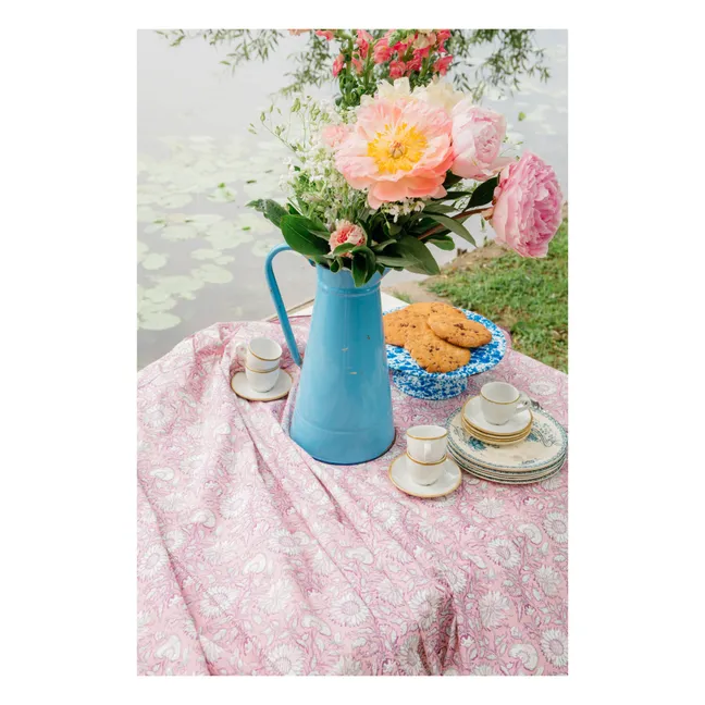 Carla Organic Cotton Tablecloth | Pink