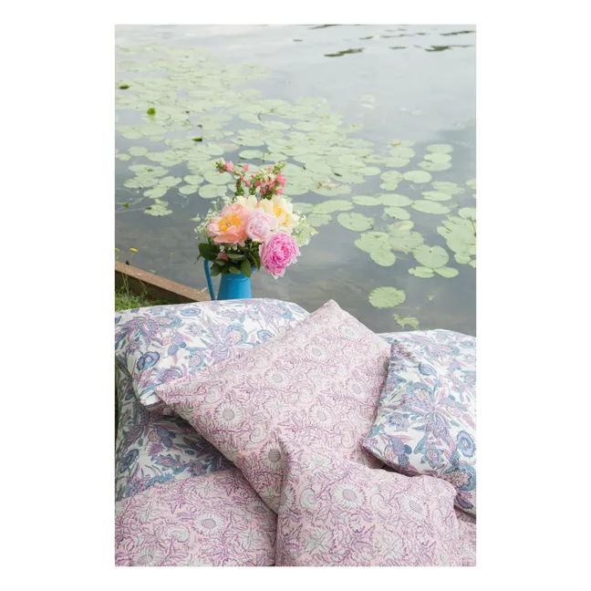 Funda de almohada de algodón ecológico Valerie | Rosa