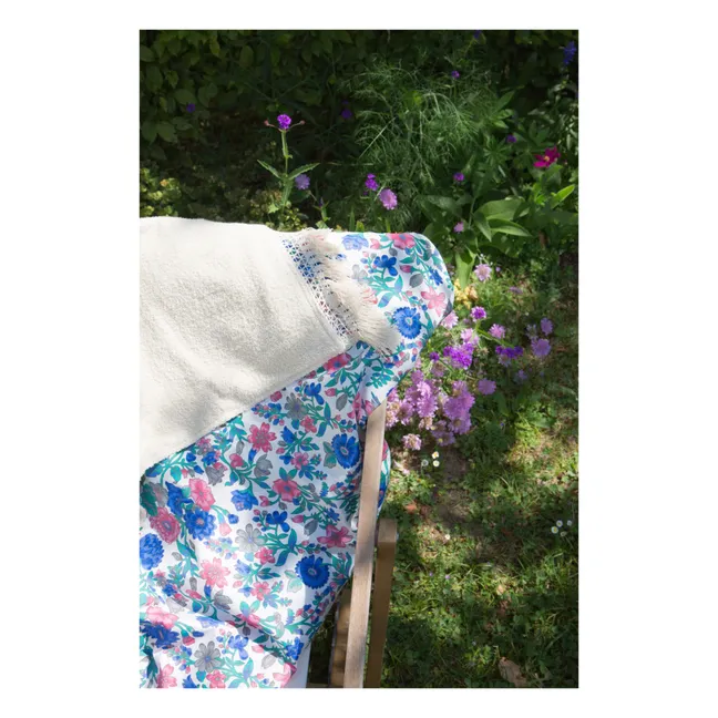 Lana beach towel in organic cotton | Azure blue