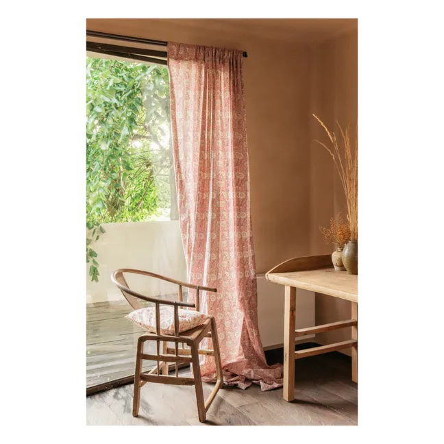 Organic cotton Colette curtain | Pink